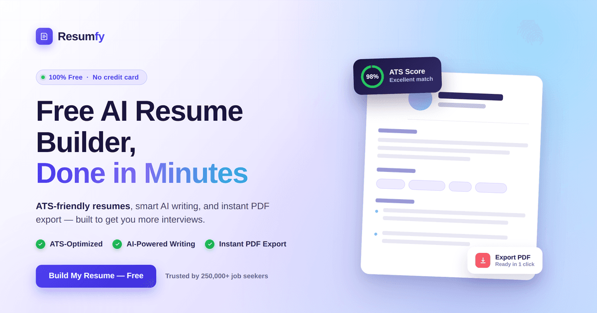 Resumfy tools interface preview