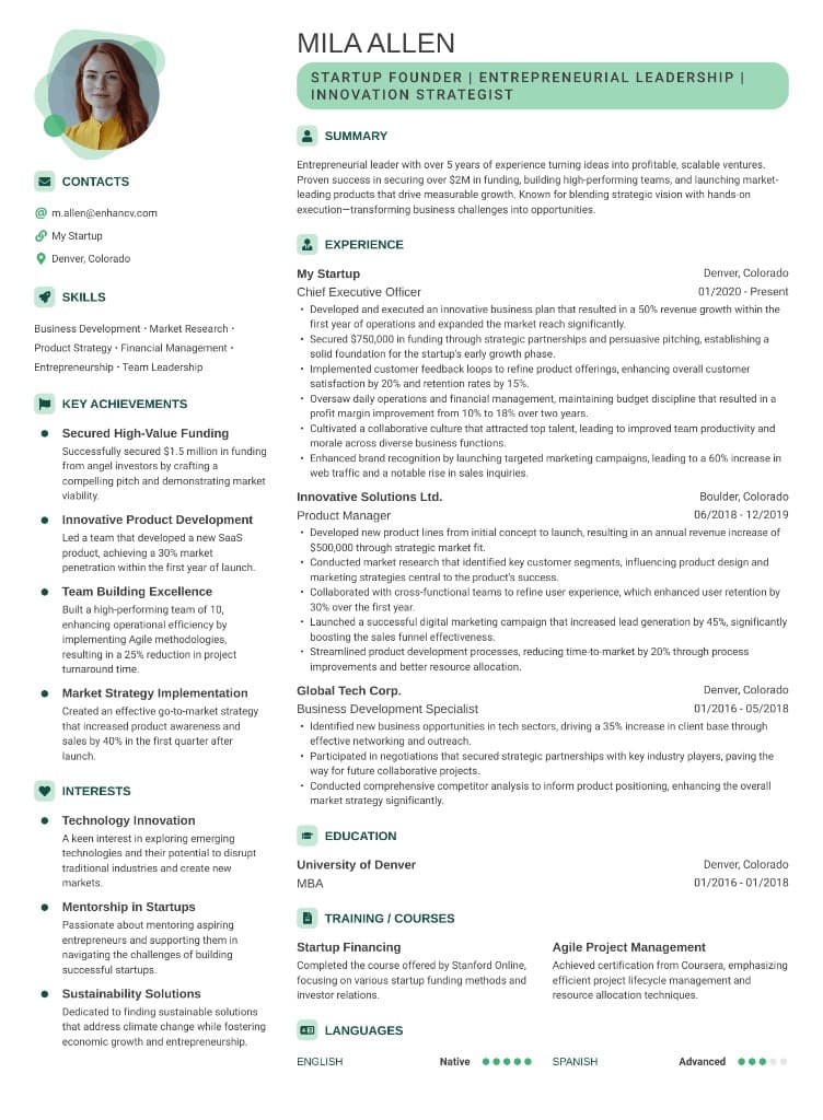 Modern Resume Template 2